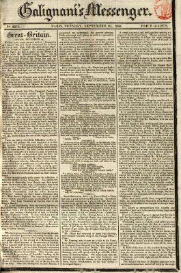 Galignani's messenger Dienstag 21. September 1824