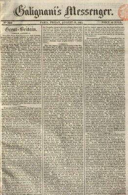 Galignani's messenger Freitag 19. August 1825