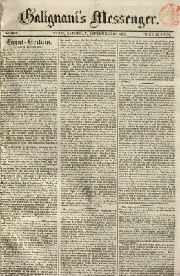 Galignani's messenger Samstag 10. September 1825