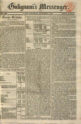 Galignani's messenger Samstag 15. Oktober 1825