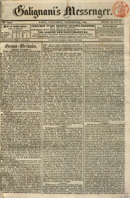 Galignani's messenger Samstag 29. Oktober 1825