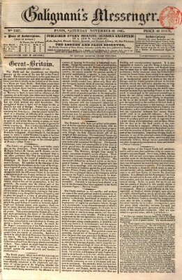 Galignani's messenger Samstag 19. November 1825