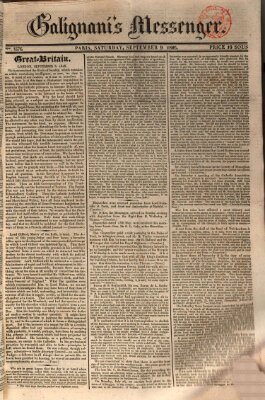 Galignani's messenger Samstag 9. September 1826