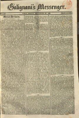 Galignani's messenger Freitag 22. September 1826