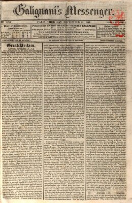 Galignani's messenger Donnerstag 28. September 1826