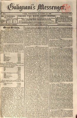 Galignani's messenger Donnerstag 12. Oktober 1826