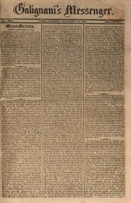 Galignani's messenger Samstag 15. September 1827