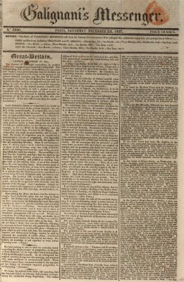 Galignani's messenger Samstag 22. Dezember 1827