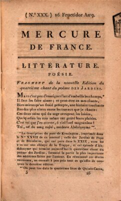 Mercure de France Donnerstag 3. September 1801