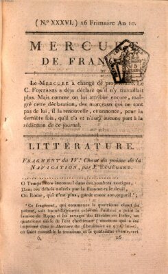 Mercure de France Montag 7. Dezember 1801