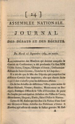 Journal des débats et des décrets Dienstag 15. September 1789