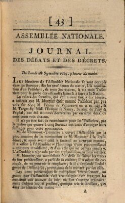 Journal des débats et des décrets Montag 28. September 1789