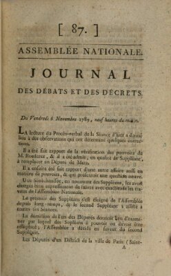 Journal des débats et des décrets Freitag 6. November 1789