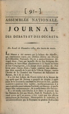 Journal des débats et des décrets Montag 16. November 1789