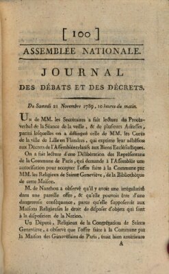 Journal des débats et des décrets Samstag 21. November 1789