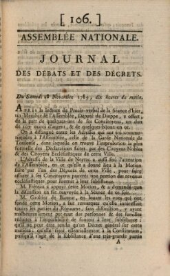 Journal des débats et des décrets Samstag 28. November 1789