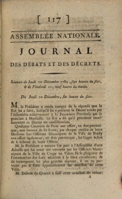 Journal des débats et des décrets Freitag 11. Dezember 1789