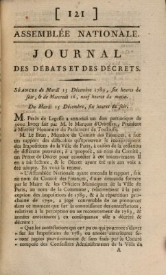 Journal des débats et des décrets Dienstag 15. Dezember 1789