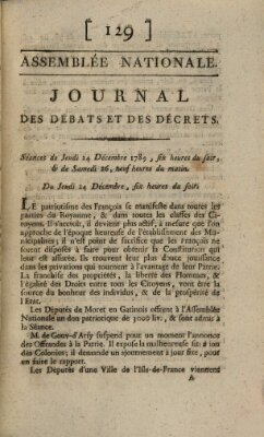 Journal des débats et des décrets Freitag 25. Dezember 1789