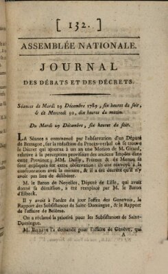 Journal des débats et des décrets Mittwoch 30. Dezember 1789