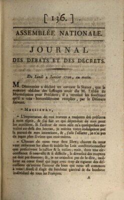 Journal des débats et des décrets Montag 4. Januar 1790