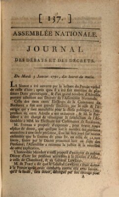 Journal des débats et des décrets Dienstag 5. Januar 1790