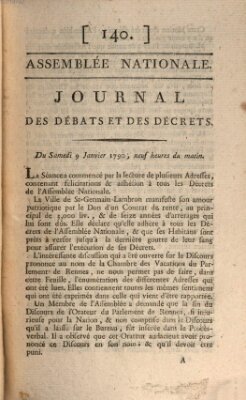 Journal des débats et des décrets Samstag 9. Januar 1790