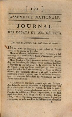 Journal des débats et des décrets Donnerstag 11. Februar 1790