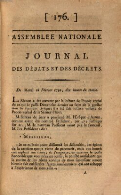 Journal des débats et des décrets Dienstag 16. Februar 1790