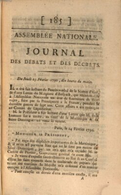 Journal des débats et des décrets Donnerstag 25. Februar 1790