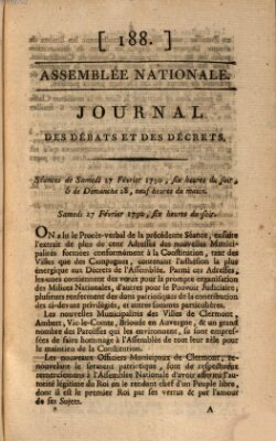 Journal des débats et des décrets Samstag 27. Februar 1790