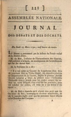 Journal des débats et des décrets Donnerstag 25. März 1790