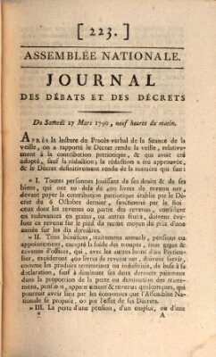 Journal des débats et des décrets Samstag 27. März 1790