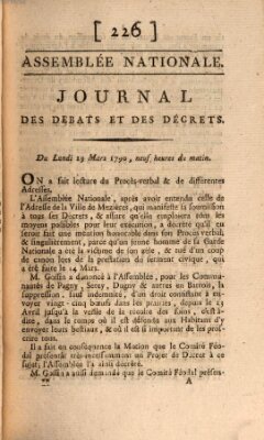 Journal des débats et des décrets Montag 29. März 1790