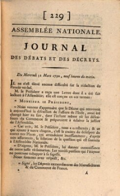 Journal des débats et des décrets Mittwoch 31. März 1790