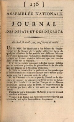 Journal des débats et des décrets Donnerstag 8. April 1790