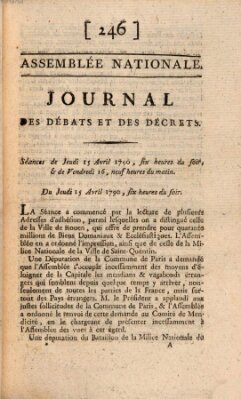 Journal des débats et des décrets Freitag 16. April 1790