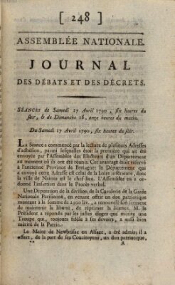 Journal des débats et des décrets Sonntag 18. April 1790