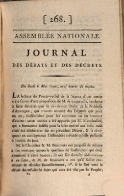 Journal des débats et des décrets Donnerstag 6. Mai 1790