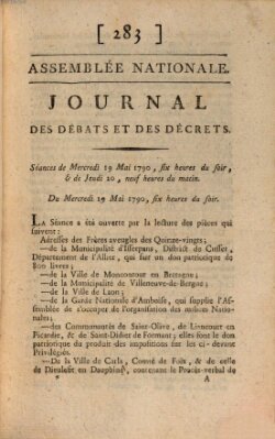 Journal des débats et des décrets Donnerstag 20. Mai 1790