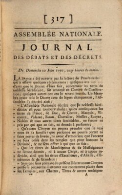 Journal des débats et des décrets Sonntag 20. Juni 1790