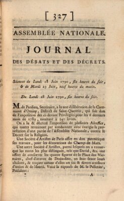 Journal des débats et des décrets Dienstag 29. Juni 1790