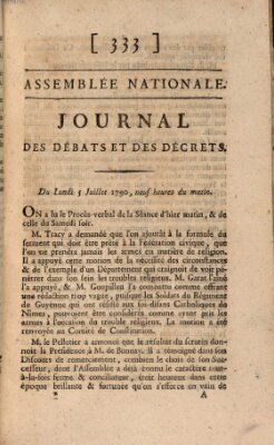 Journal des débats et des décrets Montag 5. Juli 1790