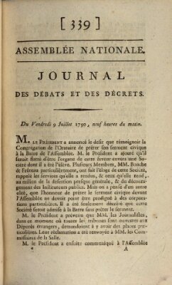 Journal des débats et des décrets Freitag 9. Juli 1790