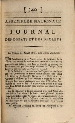 Journal des débats et des décrets Samstag 10. Juli 1790