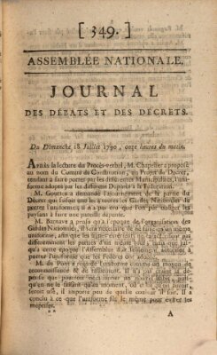 Journal des débats et des décrets Sonntag 18. Juli 1790