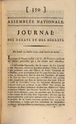 Journal des débats et des décrets Montag 19. Juli 1790