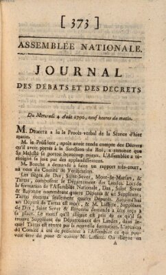 Journal des débats et des décrets Mittwoch 4. August 1790