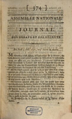 Journal des débats et des décrets Donnerstag 5. August 1790