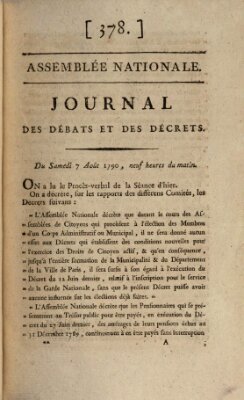 Journal des débats et des décrets Samstag 7. August 1790